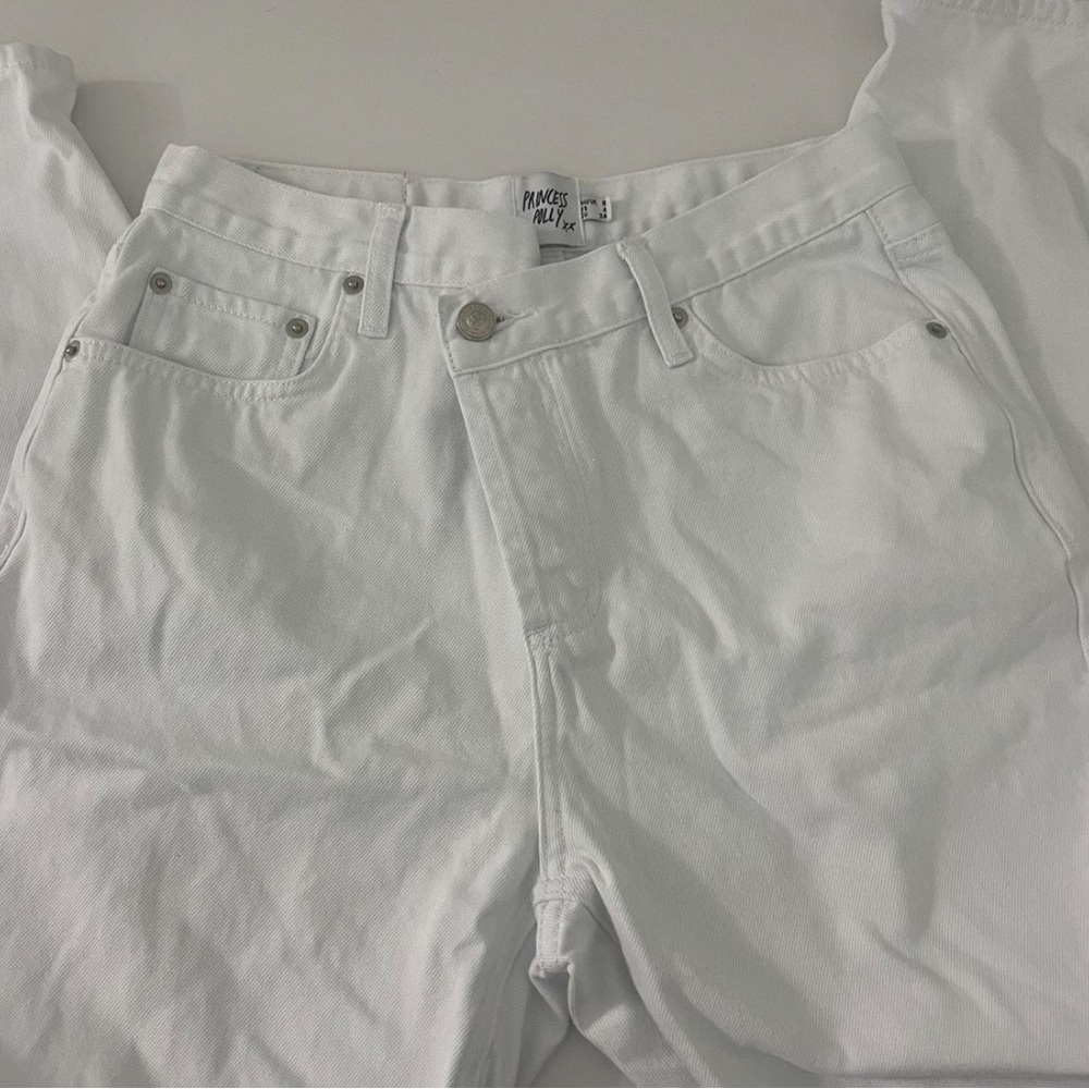 Holly asymmetrical straight leg jeans
